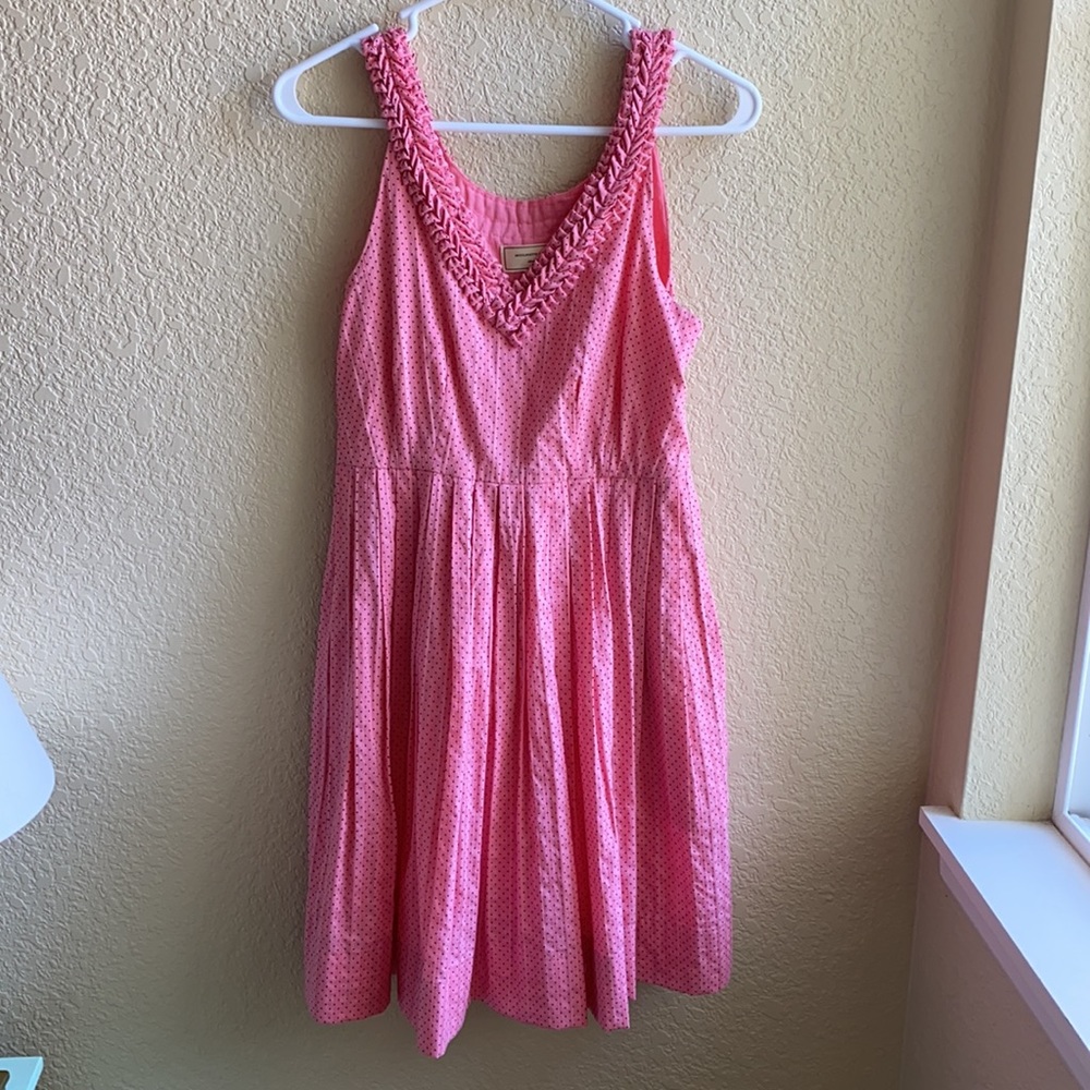 Beautiful pink polka dot Anthropologie dress